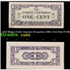 Image 1 : 1942 Malaya Under Japanese Occupation (JIM) 1 Cent Note P# M1B Grades Gem CU