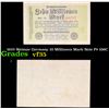 Image 1 : 1923 Weimar Germany 10 Millionen Mark Note P# 106C Grades vf++