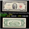 Image 1 : *Star Note * 1963 $2 Red seal United States Note Grades vf++