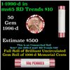 Image 1 : Shotgun Lincoln 1c roll, 1996-d 50 pcs Brandt 50c Wrapper.