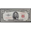Image 2 : **Star Note** 1953 $5 Red Seal United State Note Grades Gem CU