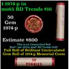Image 1 : Shotgun Lincoln 1c roll, 1974-p 50 pcs Brinks 50c Wrapper.