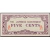 Image 2 : 1942 Burma Under Japanese Occupation (JIM) 5 Cent Note P# 10B Grades Select CU