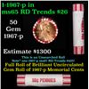 Image 1 : Shotgun Lincoln 1c roll, 1967-p 50 pcs Brandt 50c Wrapper.
