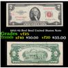 1953 $2 Red Seal United States Note Grades vf+