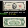 1953 $2 Red Seal United States Note Grades vf details