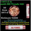 Image 1 : Shotgun Lincoln 1c roll, 1977-d 50 pcs Brandt 50c Wrapper.