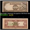 1944 Philippines Under Japanese Occupation 100 Pesos Note (JIM) P# 112A Grades Choice AU/BU Slider