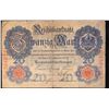 Image 2 : 1908 Imperial Gremany 20 Mark Note P# 31 Grades vf+