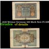 Image 1 : 1920 Weimar Germany 100 Mark Note P# 69B Grades vf details