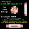 Image 1 : Shotgun Lincoln 1c roll, 1983-p 50 pcs Brandt 50c Wrapper.