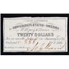 Image 2 : 1861 Confederate Twenty $20 interest Note  Grades Choice AU/BU Slider