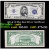 1934A $5 Blue Seal Silver Certificate Grades Choice CU