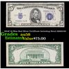 1934C $5 Blue Seal Silver Certificate Intresting Seral #88881742 Grades Choice AU/BU Slider