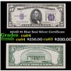 1934D $5 Blue Seal Silver Certificate Grades Choice CU