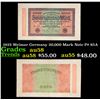 Image 1 : 1923 Weimar Germany 20,000 Mark Note P# 85A Grades Choice AU/BU Slider