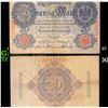 Image 1 : 1909 Imperial Gremany 20 Mark Note P# 37 Grades vf+