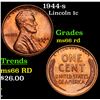 1944-s Lincoln Cent 1c Grades GEM+ Unc RD
