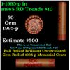 Image 1 : Shotgun Lincoln 1c roll, 1995-p 50 pcs Brandt 50c Wrapper.