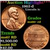 ***Auction Highlight*** 1962-d Lincoln Cent 1c Graded GEM++ RD BY USCG (fc)