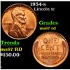 1954-s Lincoln Cent 1c Grades GEM++ Unc RD