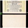 Image 1 : 1923 Weimar Germany 10 Millionen Mark Note P# 106C Grades Choice AU/BU Slider