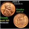 1953-d Lincoln Cent 1c Grades GEM++ Unc RD