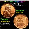 ***Auction Highlight*** 1952-p Lincoln Cent 1c Graded GEM++ Unc RD BY USCG (fc)