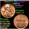 ***Auction Highlight*** 1962-d Lincoln Cent 1c Graded GEM++ RD BY USCG (fc)