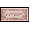 Image 2 : 1942 Burma Under Japanese Occupation (JIM) 5 Cent Note P# 10B Grades Select CU