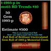 Image 1 : Shotgun Lincoln 1c roll, 1995-p 50 pcs Brandt 50c Wrapper.