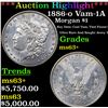 Image 1 : ***Auction Highlight*** 1886-o Morgan Dollar Vam-1A TOP 100! Clashed 'E' TOP POP! $1 Graded Select+ 