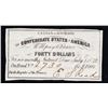 Image 2 : 1861 Confederate Forty $40 interest Note  Grades Choice AU/BU Slider