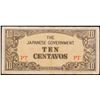Image 2 : 1942 Philippines Under Japanese Occupation 10 Centavos Note (JIM) P# 104A Grades vf++
