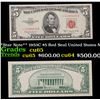 Image 1 : **Star Note** 1953C $5 Red Seal United States Note Grades Gem CU