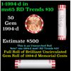 Image 1 : Shotgun Lincoln 1c roll, 1994-d 50 pcs Bank Wrapper.