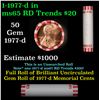 Image 1 : Shotgun Lincoln 1c roll, 1977-d 50 pcs Bank Wrapper.