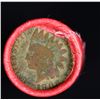 Image 3 : Mixed small cents 1c orig shotgun roll, Wheat Cent, 1906 Indian Cent other end, Coca Cola Brandt Wra