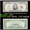 Image 1 : 1963 $5 Red seal United States Note Grades xf