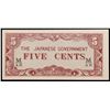 Image 2 : 1942 Burma Under Japanese Occupation (JIM) 5 Cent Note P# 10B Grades Select CU