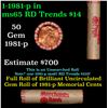 Image 1 : Shotgun Lincoln 1c roll, 1981-p 50 pcs Merchants Bank Wrapper.