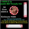 Image 1 : Shotgun Lincoln 1c roll, 2009-d 50 pcs Bank Wrapper.