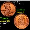 1944-s Lincoln Cent 1c Grades GEM+ Unc RD