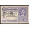 Image 2 : 1917 Imperial Germany 5 Mark Note P# 56B Grades Choice AU/BU Slider