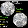 Image 1 : 1886-p Morgan Dollar $1 Grades GEM+ Unc