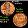 Image 1 : 1946-d Lincoln Cent 1c Grades Gem+ Unc RD