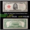 1928c $5 Red Seal United States Note Grades Select AU
