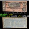 Image 1 : 1864 $10 Confederate Note, T-68 CSA Grades xf