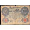 Image 2 : 1910 Imperial Gremany 20 Mark Note P# 40B Grades f details