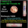 Image 1 : Shotgun Lincoln 1c roll, 2003-d 50 pcs Brandt 50c Wrapper.